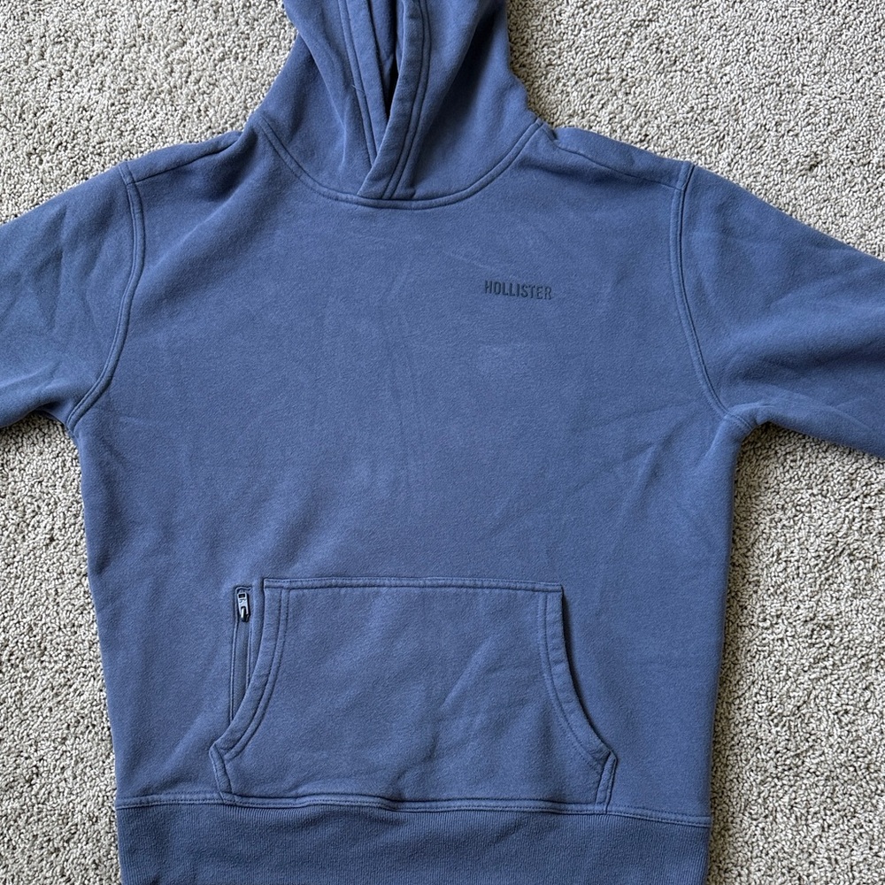 Hollister Slate Blue Hooded Pullover